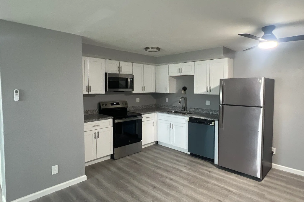 Renovated kitchen at Dayton Apartments in Dayton, Ohio